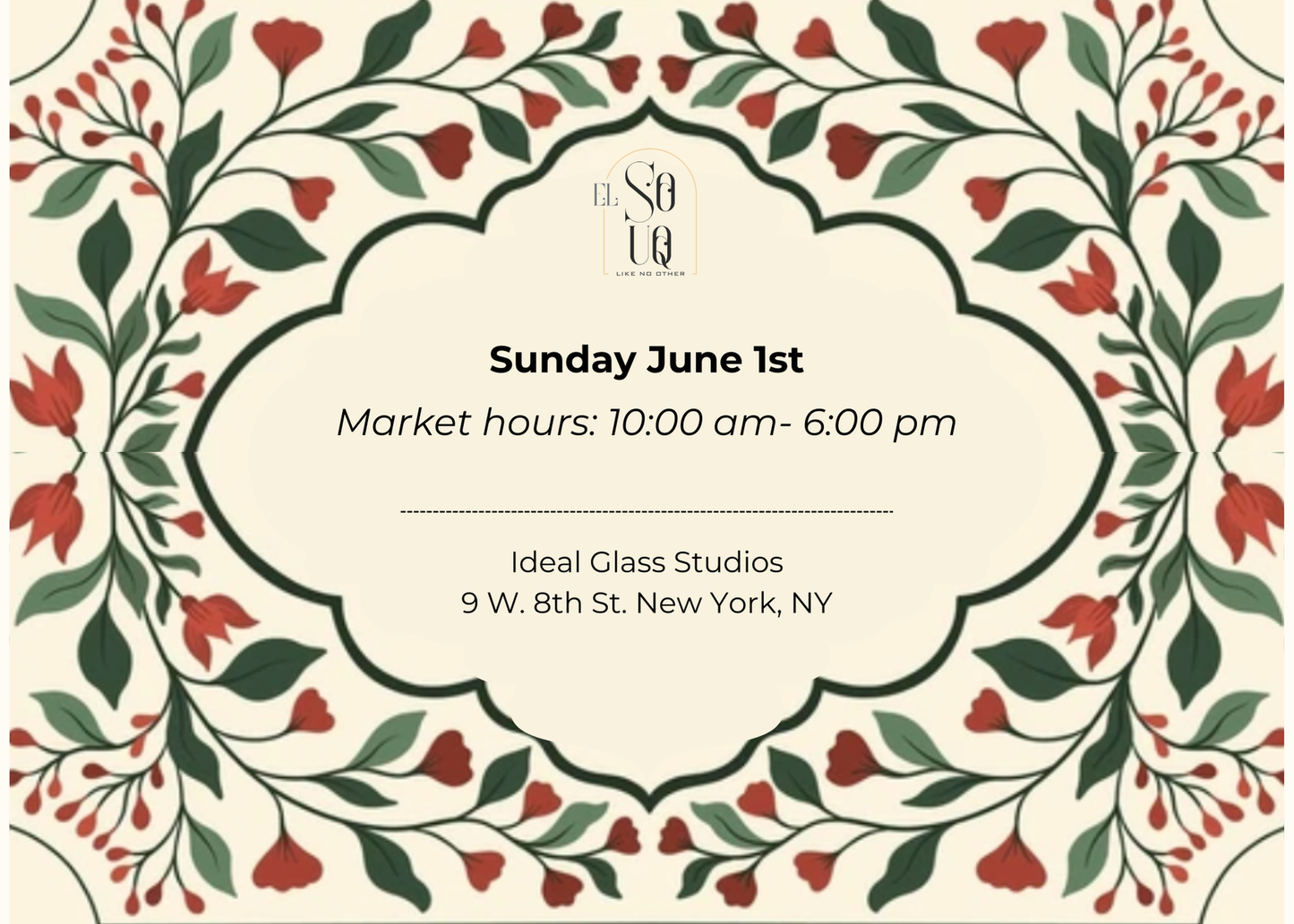June 1 Spring/Summer Pop-Up | Ideal Glass Studios, NYC